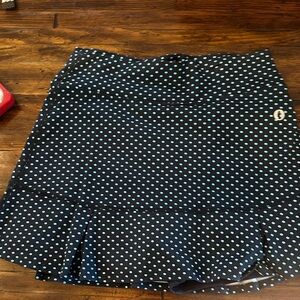 Chic Black and White Polka Dot Skort pickleball tennis etc